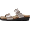 image:imageNAOT Footwear Ashley Womens Slide with Cork Footbed and Arch Comfort and Support  Rhinestone Slip On Lightweight and Perfect for TravelSilver Lthrs