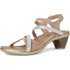 image:imageNAOT Footwear Innovate Womens Heel Rhinestone Sandal with Cork Footbed and Arch Support Footbed  Adjustable Ankle Strap  Comfort and Support  Lightweight and Perfect for TravelAlmond SuedeClear Rhinestones