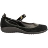 image:imageNAOT Footwear Womens Kirei Maryjane with Cork Footbed and Arch Comfort and Support  Lightweight and Perfect for Travel Removable FootbedBlack Madras LeatherBlack Suede