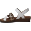 image:imageNAOT Footwear Womens Krista SandalWhite Pearl LthrSoft Silver Lthr WBeigeCheetah Rivets