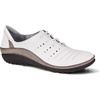 image:imageNAOT Footwear Womens Kumara Lace Up Oxford with Cork Footbed and Arch Support Footbed  Lace Up Shoe  Comfort and Support Slip Resistant  Lightweight and Perfect for TravelWhite LthrSilver Threads Lthr