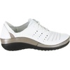 image:imageNAOT Footwear Womens Kumara Lace Up Oxford with Cork Footbed and Arch Support Footbed  Lace Up Shoe  Comfort and Support Slip Resistant  Lightweight and Perfect for TravelWhite LthrSilver Threads Lthr