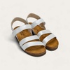 image:imageNAOT Kayla Womens Sandals  Supportive 3Strap Design with Backstrap Cork amp Latex Footbed  Arch Support  TravelFriendly Comfortable Walking Sandals for AllDay WearWhite Pearl Lthr