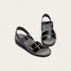 image:imageNAOT Kayla Womens Sandals  Supportive 3Strap Design with Backstrap Cork amp Latex Footbed  Arch Support  TravelFriendly Comfortable Walking Sandals for AllDay WearBlack Luster