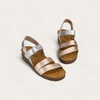 image:imageNAOT Kayla Womens Sandals  Supportive 3Strap Design with Backstrap Cork amp Latex Footbed  Arch Support  TravelFriendly Comfortable Walking Sandals for AllDay WearSilvr LthrRosegold