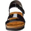 image:imageNAOT Kayla Womens Sandals  Supportive 3Strap Design with Backstrap Cork amp Latex Footbed  Arch Support  TravelFriendly Comfortable Walking Sandals for AllDay WearBlack Patent Leather