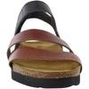 image:imageNAOT Kayla Womens Sandals  Supportive 3Strap Design with Backstrap Cork amp Latex Footbed  Arch Support  TravelFriendly Comfortable Walking Sandals for AllDay WearBrown Night Black Combination