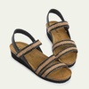 image:imageNAOT Kayla Womens Sandals  Supportive 3Strap Design with Backstrap Cork amp Latex Footbed  Arch Support  TravelFriendly Comfortable Walking Sandals for AllDay WearJet Black LeatherBlackBrown Raffi