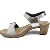 image:imageNAOT Womens Intact SandalGray Linen LeatherSoft Silver LeatherSterling Leather