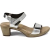 image:imageNAOT Womens Intact SandalGray Linen LeatherSoft Silver LeatherSterling Leather
