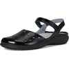 image:imageNaot Womens Arataki Flat SandalBlack Crinkle Patent Leather