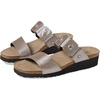 image:imageNAOT Footwear Ashley Womens Slide with Cork Footbed and Arch Comfort and Support  Rhinestone Slip On Lightweight and Perfect for TravelSilver Lthrs