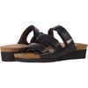 image:imageNAOT Footwear Womens Madelyn Slide SandalSoft Black LthrGlass SilverMetallic Onyx Lthr