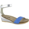 Sapphire Blue Leather/White Pearl Leather/Soft Silver Leather