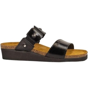 image:imageNAOT Footwear Ashley Womens Slide with Cork Footbed and Arch Comfort and Support  Rhinestone Slip On Lightweight and Perfect for TravelBlack Madras Leather