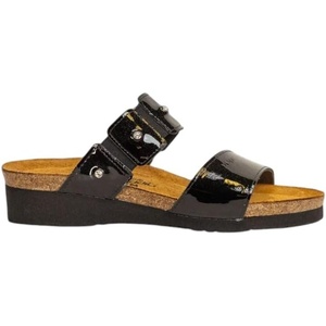 image:imageNAOT Footwear Ashley Womens Slide with Cork Footbed and Arch Comfort and Support  Rhinestone Slip On Lightweight and Perfect for TravelBlack Patent