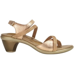 image:imageNAOT Footwear Innovate Womens Heel Rhinestone Sandal with Cork Footbed and Arch Support Footbed  Adjustable Ankle Strap  Comfort and Support  Lightweight and Perfect for TravelSoft Rosegold WRosegold Stones