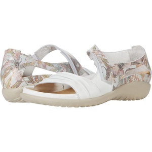 image:imageNAOT Footwear Papaki Womens Sandal with Cork Footbed and Arch Support Sandal With Removable Footbed  Comfort and Support   Slip Resistant Lightweight and Perfect for Travel  Medium FitSoft White LthrFloral Lthr