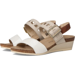 image:imageNAOT Footwear Womens Dynasty SandalPorcelain Patent LeatherIvory LeatherLatte Brown Leather