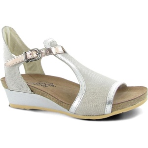 image:imageNAOT Footwear Womens Fiona Wedge SandalBeige Lizard LthrRose Gold Combo