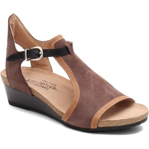 image:imageNAOT Footwear Womens Fiona Wedge SandalCoffee NubuckLatte Brown LthrBlack Raven Lthr