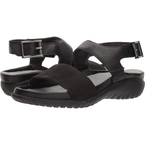 image:imageNAOT Footwear Womens Haki SandalBlack Velvet NubuckBlack Raven LthrSterling Lthr