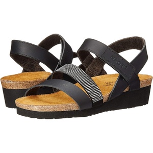 image:imageNAOT Footwear Womens Krista SandalBlack Matte LthrBlack WSilver Rivets