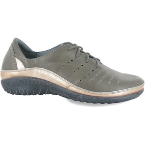 image:imageNAOT Footwear Womens Kumara Lace Up Oxford with Cork Footbed and Arch Support Footbed  Lace Up Shoe  Comfort and Support Slip Resistant  Lightweight and Perfect for TravelFoggy Gray LthrSoft Rose Gold Lthr