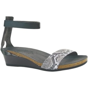 image:imageNAOT Footwear Womens Pixie SandalGray Cobra LthrMetallic Onyx LthrBlack Luster
