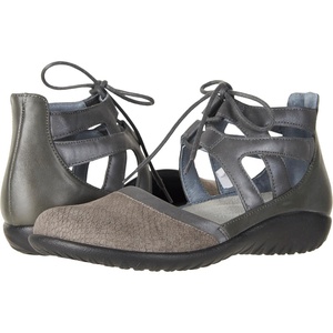 image:imageNAOT Footwears Womens Laceup Kata ShoeGray Iguana NubuckShadow Gray NubuckTin Gray Lthr