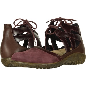 image:imageNAOT Footwears Womens Laceup Kata ShoeViolet NubuckBordeaux LthrToffee Brown Lthr