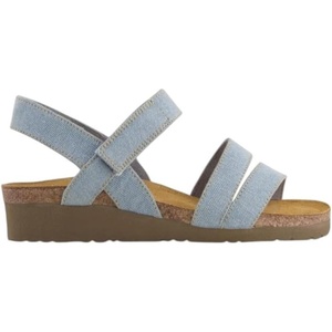 image:imageNAOT Kayla Womens Sandals  Supportive 3Strap Design with Backstrap Cork amp Latex Footbed  Arch Support  TravelFriendly Comfortable Walking Sandals for AllDay WearLight Denim