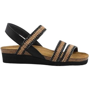 image:imageNAOT Kayla Womens Sandals  Supportive 3Strap Design with Backstrap Cork amp Latex Footbed  Arch Support  TravelFriendly Comfortable Walking Sandals for AllDay WearJet Black LeatherBlackBrown Raffi