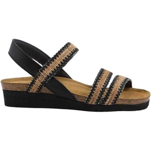 image:imageNAOT Kayla Womens Sandals  Supportive 3Strap Design with Backstrap Cork amp Latex Footbed  Arch Support  TravelFriendly Comfortable Walking Sandals for AllDay WearBlackBrown Raffia