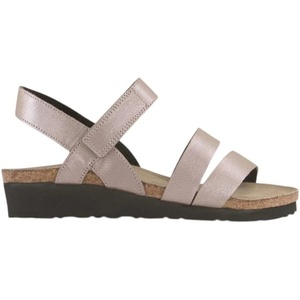 image:imageNAOT Kayla Womens Sandals  Supportive 3Strap Design with Backstrap Cork amp Latex Footbed  Arch Support  TravelFriendly Comfortable Walking Sandals for AllDay WearSilver Threads Leather