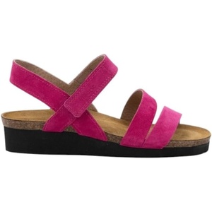 image:imageNAOT Kayla Womens Sandals  Supportive 3Strap Design with Backstrap Cork amp Latex Footbed  Arch Support  TravelFriendly Comfortable Walking Sandals for AllDay WearFuchsia Suede