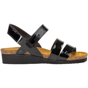 image:imageNAOT Kayla Womens Sandals  Supportive 3Strap Design with Backstrap Cork amp Latex Footbed  Arch Support  TravelFriendly Comfortable Walking Sandals for AllDay WearBlack Patent Leather