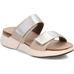 image:imageNAOT Womens Calliope SandalSoft Ivory LthrSoft Silver LthrSilver Gray Woven Strap