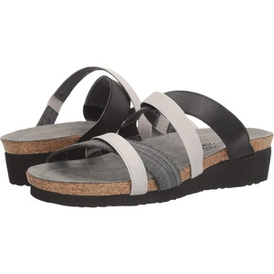 image:imageNAOT Womens Roxanna SandalBlack FabricGloss Black StretchLight Gray Stretch