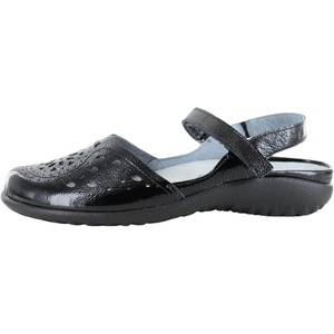 image:imageNaot Womens Arataki Flat SandalBlack Crinkle Patent Leather