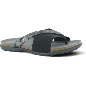 image:imageNaot Womens Primrose Mary Jane FlatMetallic Onyx LeatherBlack Elastic