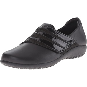 image:imageNaot Womens Rapoka FlatBlack Raven LeatherBlack Crackle LeatherBlack Crinkle Patent LeatherJet Black Leather