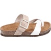 image:imageNAOT Footwear Fresno Womens Toe Loop Slide Sandal with Cork Footbed and Arch Support  Buckle  Comfort and Support  Lightweight and Perfect for Travel  Medium to Wide FitWhite