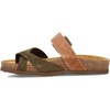 image:imageNAOT Footwear Fresno Womens Toe Loop Slide Sandal with Cork Footbed and Arch Support  Buckle  Comfort and Support  Lightweight and Perfect for Travel  Medium to Wide FitLatte Brown LthrOily Olive Suede