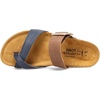 image:imageNAOT Footwear Fresno Womens Toe Loop Slide Sandal with Cork Footbed and Arch Support  Buckle  Comfort and Support  Lightweight and Perfect for Travel  Medium to Wide FitSoft Ink LthrAntique Brown Suede