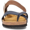 image:imageNAOT Footwear Fresno Womens Toe Loop Slide Sandal with Cork Footbed and Arch Support  Buckle  Comfort and Support  Lightweight and Perfect for Travel  Medium to Wide FitSoft Ink LthrAntique Brown Suede