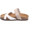image:imageNAOT Footwear Fresno Womens Toe Loop Slide Sandal with Cork Footbed and Arch Support  Buckle  Comfort and Support  Lightweight and Perfect for Travel  Medium to Wide FitWhite