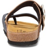 image:imageNAOT Footwear Fresno Womens Toe Loop Slide Sandal with Cork Footbed and Arch Support  Buckle  Comfort and Support  Lightweight and Perfect for Travel  Medium to Wide FitSoft Ink LthrAntique Brown Suede