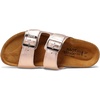image:imageNAOT Footwear Santa Barbara Womens Slide with Cork Footbed and Arch Comfort and Support  Slip On Lightweight and Perfect for TravelSoft Rose Gold Leather