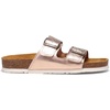 image:imageNAOT Footwear Santa Barbara Womens Slide with Cork Footbed and Arch Comfort and Support  Slip On Lightweight and Perfect for TravelSoft Rose Gold Leather